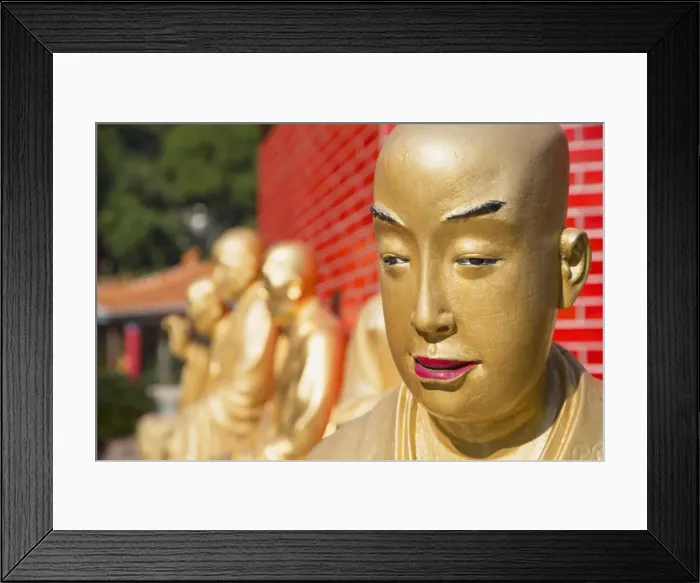 Framed Print : Buddha statues at Ten Thousand Buddhas Monastery, Shatin, New Territories, Hong Kong Framed Print : Buddha statues at Ten Thousand Buddhas Monastery, Shatin, New Territories, Hong Kong