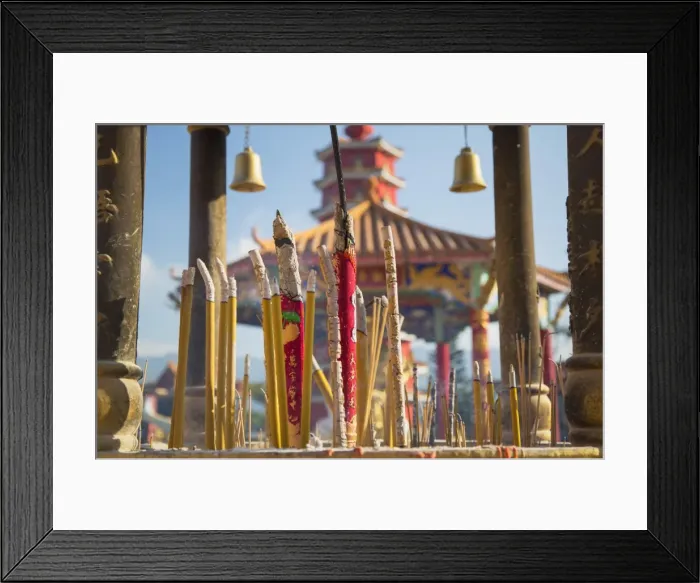 Framed Print : Incense sticks at Ten Thousand Buddhas Monastery, Shatin, New Territories, Hong Kong Framed Print : Incense sticks at Ten Thousand Buddhas Monastery, Shatin, New Territories, Hong Kong