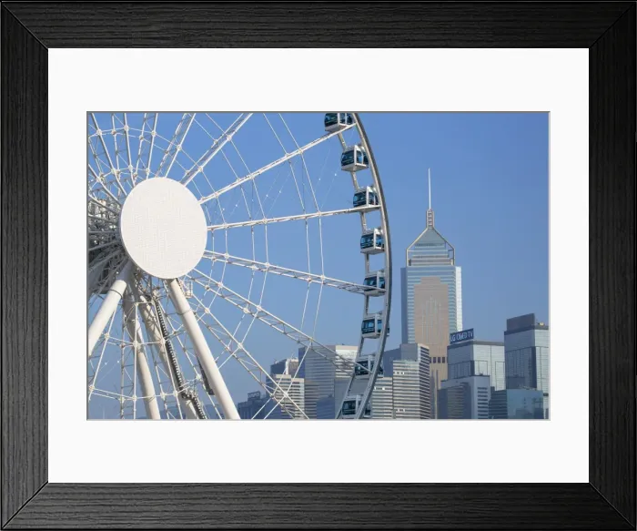 Framed Print : Ferris wheel and Wan Chai skyline, Hong Kong Island, Hong Kong, China, Asia Framed Print : Ferris wheel and Wan Chai skyline, Hong Kong Island, Hong Kong, China, Asia