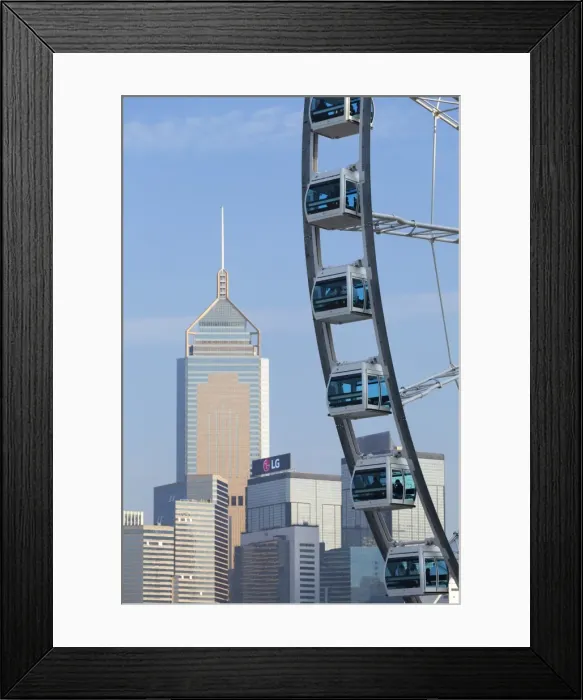 Framed Print : Ferris wheel and Wan Chai skyline, Hong Kong Island, Hong Kong, China, Asia Framed Print : Ferris wheel and Wan Chai skyline, Hong Kong Island, Hong Kong, China, Asia