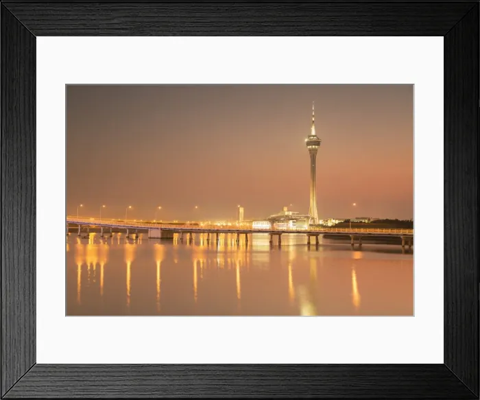Framed Print : Macau Tower at sunset, Macau, China, Asia Framed Print : Macau Tower at sunset, Macau, China, Asia