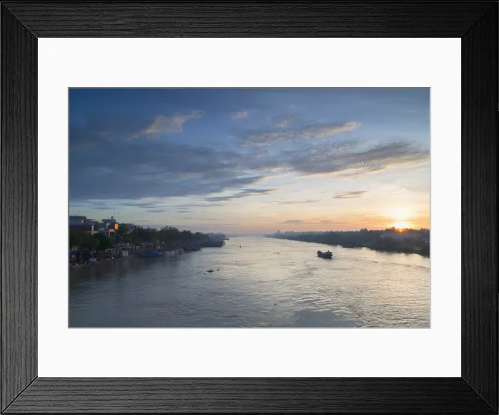 Framed Print : Ben Tre River at dawn, Ben Tre, Mekong Delta, Vietnam, Indochina, Southeast Asia, Asia Framed Print : Ben Tre River at dawn, Ben Tre, Mekong Delta, Vietnam, Indochina, Southeast Asia, Asia