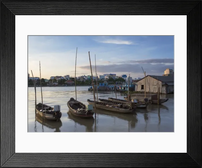 Framed Print : Boats on Can Tho River, Can Tho, Mekong Delta, Vietnam, Indochina, Southeast Asia, Asia Framed Print : Boats on Can Tho River, Can Tho, Mekong Delta, Vietnam, Indochina, Southeast Asia, Asia