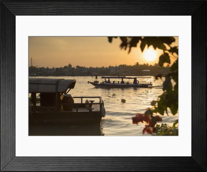 Framed Print : Boats on Can Tho River at dawn, Can Tho, Mekong Delta, Vietnam, Indochina, Southeast Asia Framed Print : Boats on Can Tho River at dawn, Can Tho, Mekong Delta, Vietnam, Indochina, Southeast Asia