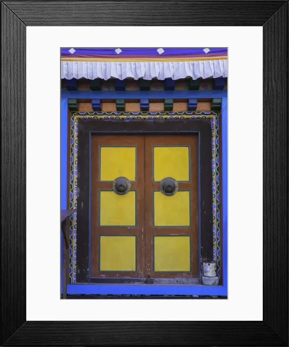 Framed Print : Door at the Buddhist monastery in Tengboche in the Khumbu region of Nepal, Asia Framed Print : Door at the Buddhist monastery in Tengboche in the Khumbu region of Nepal, Asia