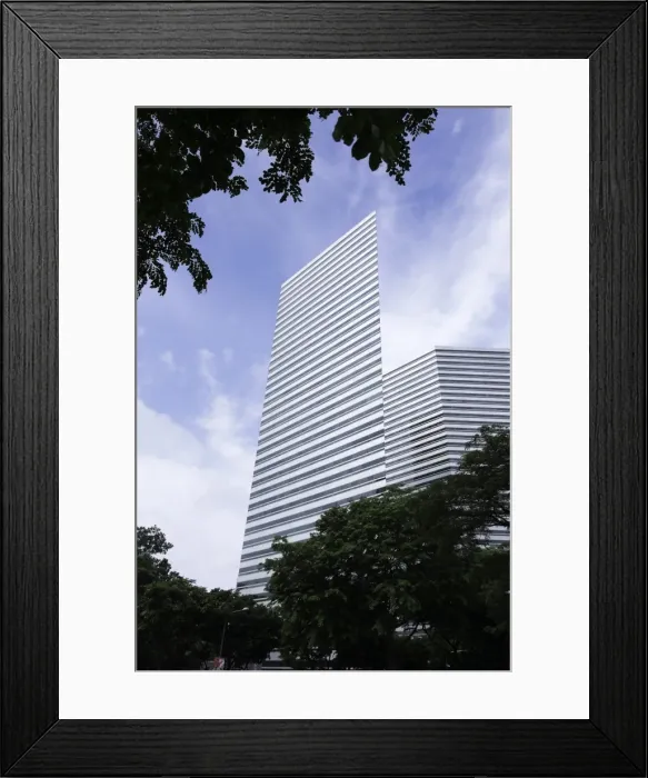 Framed Print : The angular designed Gateway Building in Singapore, Southeast Asia, Asia
