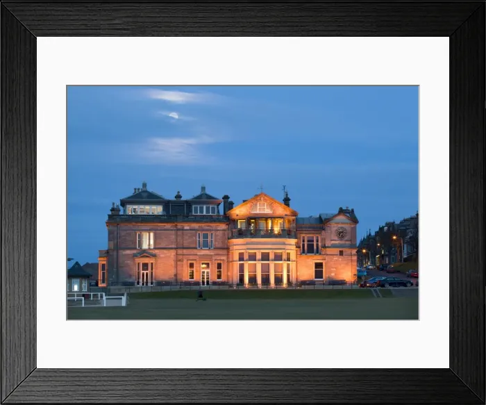 Framed Print : Moonrise over the Royal and Ancient Golf Club, St. Andrews, Fife, Scotland, United Kingdom Framed Print : Moonrise over the Royal and Ancient Golf Club, St. Andrews, Fife, Scotland, United Kingdom