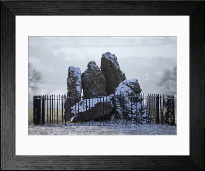 Framed Print : The Whispering Knights in snow, The Rollright Stones, near Chipping Norton, Cotswolds Framed Print : The Whispering Knights in snow, The Rollright Stones, near Chipping Norton, Cotswolds
