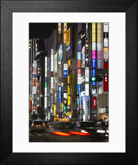 Framed Print : Neon signs in Shinjuku area, Tokyo, Japan, Asia Framed Print : Neon signs in Shinjuku area, Tokyo, Japan, Asia