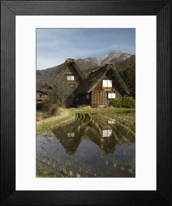Framed Print : Gassho-zukuri folk houses, Ogimachi village, Shirakawa-go, near Takayama, Central Honshu Framed Print : Gassho-zukuri folk houses, Ogimachi village, Shirakawa-go, near Takayama, Central Honshu