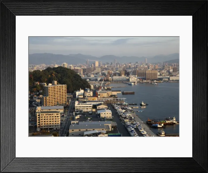 Framed Print : View over Hiroshima Port, Ujina Island, Hiroshima, Western Honshu, Japan, Asia Framed Print : View over Hiroshima Port, Ujina Island, Hiroshima, Western Honshu, Japan, Asia
