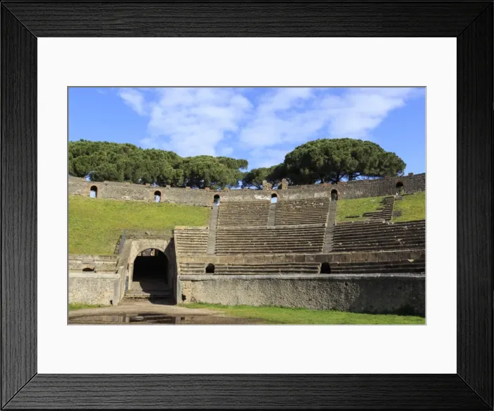Framed Print : Auditorium and entrance gate, Amphitheatre, Roman ruins of Pompeii, UNESCO World Heritage Site Framed Print : Auditorium and entrance gate, Amphitheatre, Roman ruins of Pompeii, UNESCO World Heritage Site
