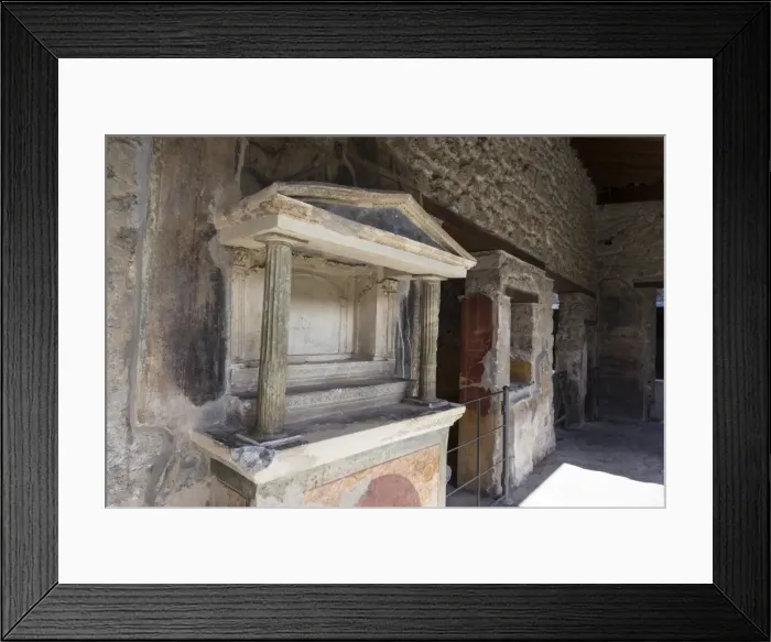 Framed Print : Lararium, House of the Amorini Dorati (Golden Cupids), Roman ruins of Pompeii, UNESCO Framed Print : Lararium, House of the Amorini Dorati (Golden Cupids), Roman ruins of Pompeii, UNESCO