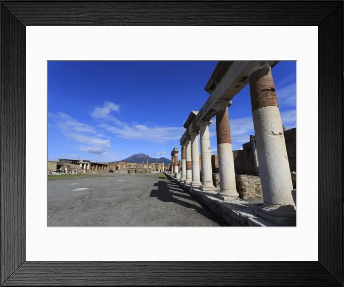 Framed Print : Forum and Vesuvius, Roman ruins of Pompeii, UNESCO World Heritage Site, Campania Framed Print : Forum and Vesuvius, Roman ruins of Pompeii, UNESCO World Heritage Site, Campania