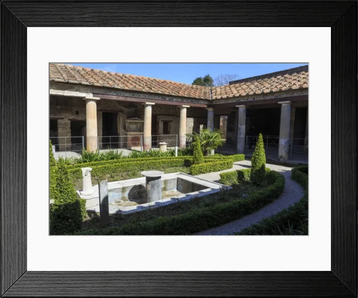 Framed Print : Garden, House of the Amorini Dorati (Golden Cupids), Roman ruins of Pompeii, UNESCO Framed Print : Garden, House of the Amorini Dorati (Golden Cupids), Roman ruins of Pompeii, UNESCO