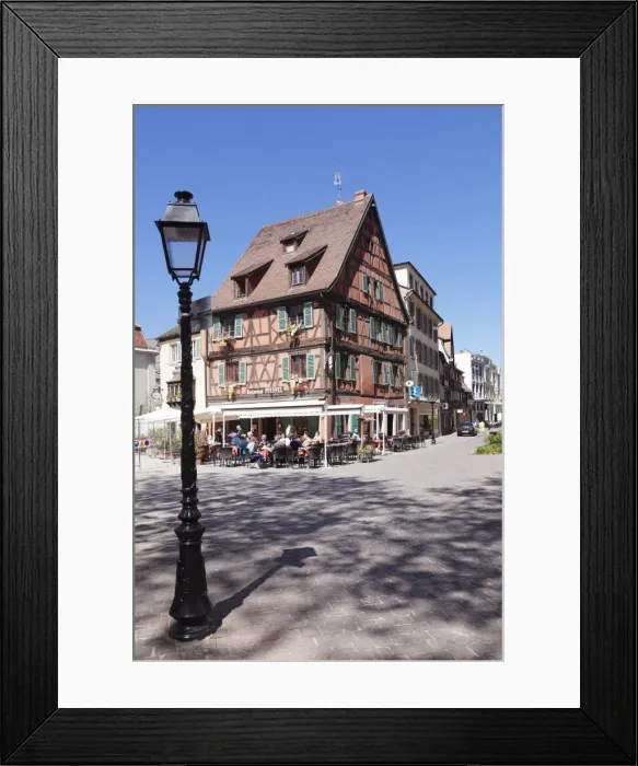 Framed Print : Restaurant in a half-timbered house, Colmar, Alsace, France, Europe Framed Print : Restaurant in a half-timbered house, Colmar, Alsace, France, Europe