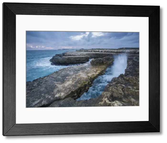 Framed Print : Geological Devils Bridge, a natural arch carved by the sea from soft and hard limestone Framed Print : Geological Devils Bridge, a natural arch carved by the sea from soft and hard limestone