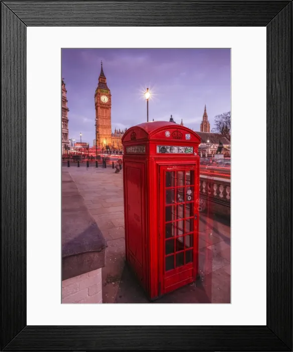 Framed Print : Typical English red telephone box near Big Ben, Westminster, London, England, United Kingdom Framed Print : Typical English red telephone box near Big Ben, Westminster, London, England, United Kingdom