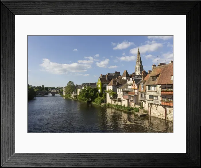 Framed Print : Medieval houses by the River Creuse, Argenton-sur-Creuse, Indre, Centre, France, Europe Framed Print : Medieval houses by the River Creuse, Argenton-sur-Creuse, Indre, Centre, France, Europe
