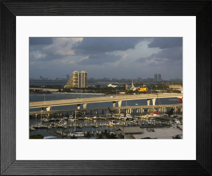 Framed Print : Port Boulevard and Bayside Marina, Downtown, Miami, Florida, United States of America Framed Print : Port Boulevard and Bayside Marina, Downtown, Miami, Florida, United States of America