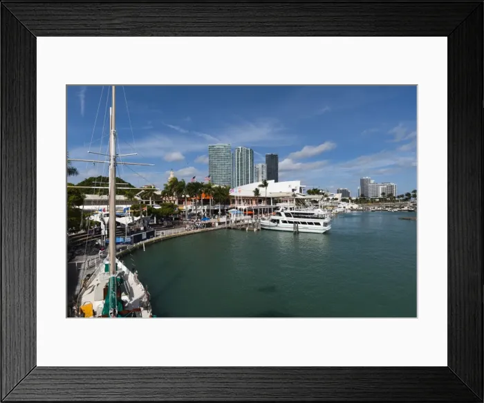 Framed Print : Bayside Marina, Downtown, Miami, Florida, United States of America, North America Framed Print : Bayside Marina, Downtown, Miami, Florida, United States of America, North America