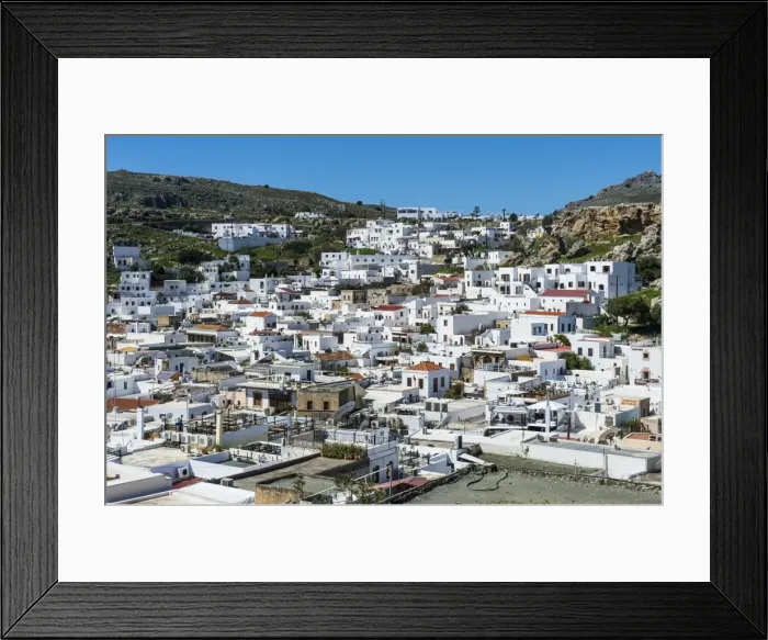 Framed Print : Lindos, Rhodes, Dodecanese Islands, Greek Islands, Greece, Europe Framed Print : Lindos, Rhodes, Dodecanese Islands, Greek Islands, Greece, Europe