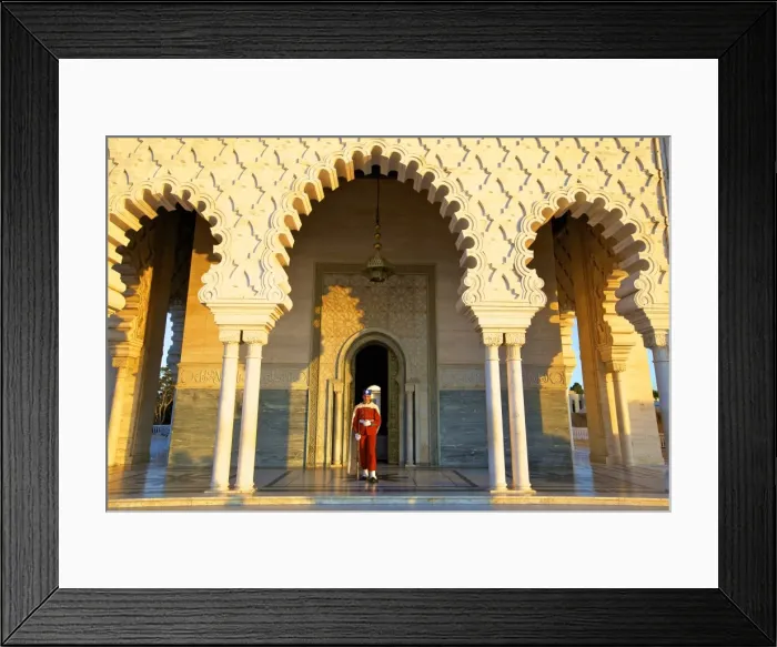 Framed Print : Royal Guard on duty at Mausoleum of Mohammed V, Rabat, Morocco, North Africa, Africa Framed Print : Royal Guard on duty at Mausoleum of Mohammed V, Rabat, Morocco, North Africa, Africa