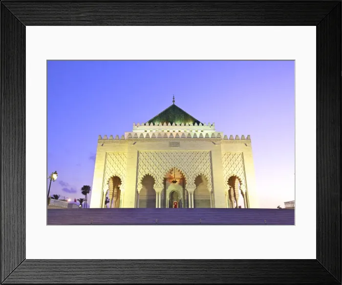 Framed Print : Mausoleum of Mohammed V at dusk, Rabat, Morocco, North Africa, Africa Framed Print : Mausoleum of Mohammed V at dusk, Rabat, Morocco, North Africa, Africa