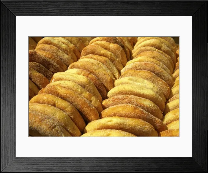 Framed Print : Freshly baked bread, Rabat, Morocco, North Africa, Africa