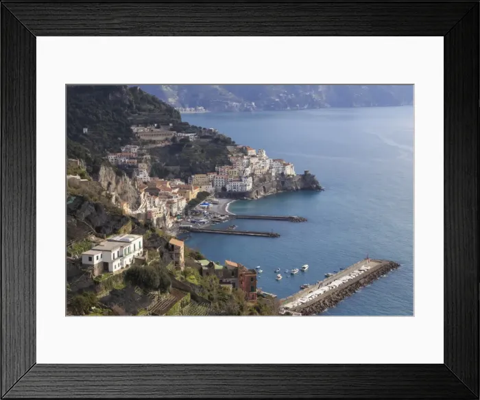 Framed Print : View of Amalfi, from Pastena, Costiera Amalfitana (Amalfi Coast), UNESCO World Heritage Site Framed Print : View of Amalfi, from Pastena, Costiera Amalfitana (Amalfi Coast), UNESCO World Heritage Site