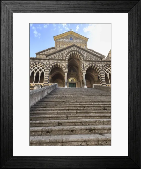 Framed Print : Cathedral and steps with no people, Amalfi, Costiera Amalfitana (Amalfi Coast), UNESCO Framed Print : Cathedral and steps with no people, Amalfi, Costiera Amalfitana (Amalfi Coast), UNESCO