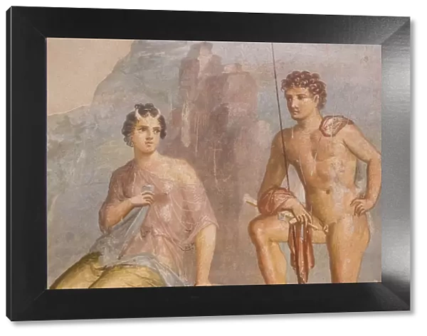 Roman fresco, Io and Argos, from House of Meleager, Pompeii, displayed at National