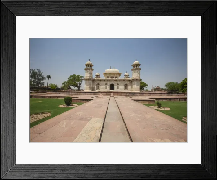 Framed Print : A footpath leads to the sandstone mausoleum of the Moghul Emperor Humayun which has Framed Print : A footpath leads to the sandstone mausoleum of the Moghul Emperor Humayun which has
