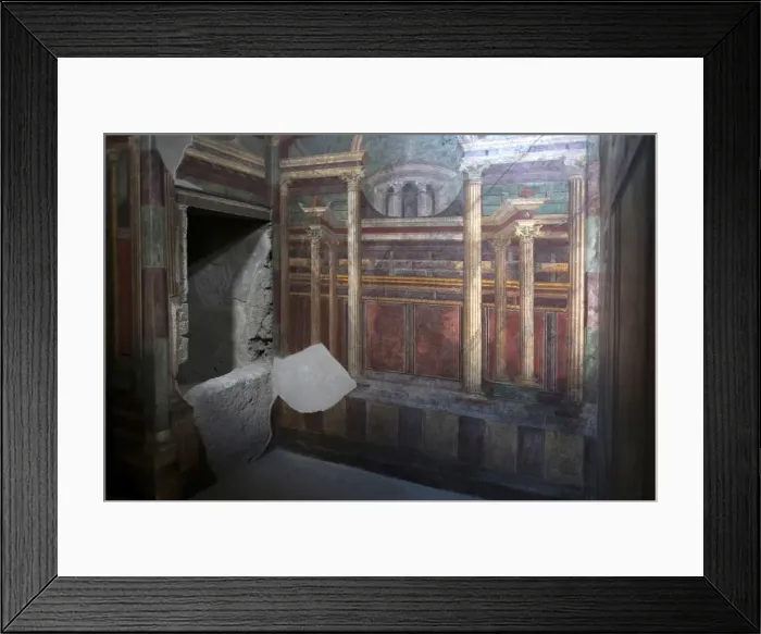 Framed Print : Geometric frescoes of the Cubicola in the Villa dei Misteri, Pompeii, UNESCO World Heritage Site Framed Print : Geometric frescoes of the Cubicola in the Villa dei Misteri, Pompeii, UNESCO World Heritage Site