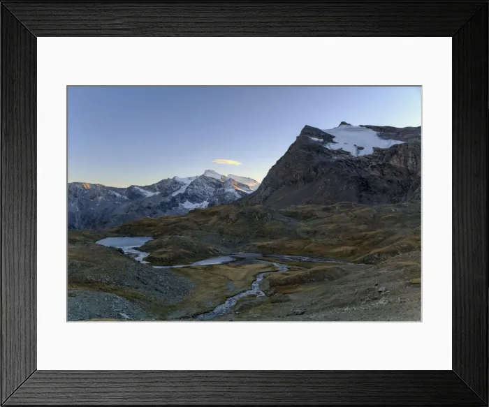 Framed Print : View of Grande Aiguille Rousse, a pyramidal mountain, Gran Paradiso National Park Framed Print : View of Grande Aiguille Rousse, a pyramidal mountain, Gran Paradiso National Park