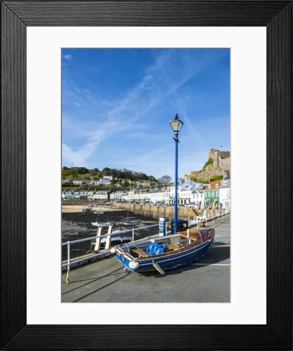 Framed Print : The town of Mont Orgueil and its castle, Jersey, Channel Islands, United Kingdom, Europe Framed Print : The town of Mont Orgueil and its castle, Jersey, Channel Islands, United Kingdom, Europe