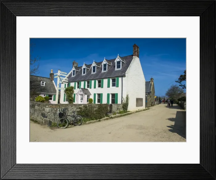 Framed Print : Historic houses in the avenue, Sark, Channel Islands, United Kingdom, Europe Framed Print : Historic houses in the avenue, Sark, Channel Islands, United Kingdom, Europe