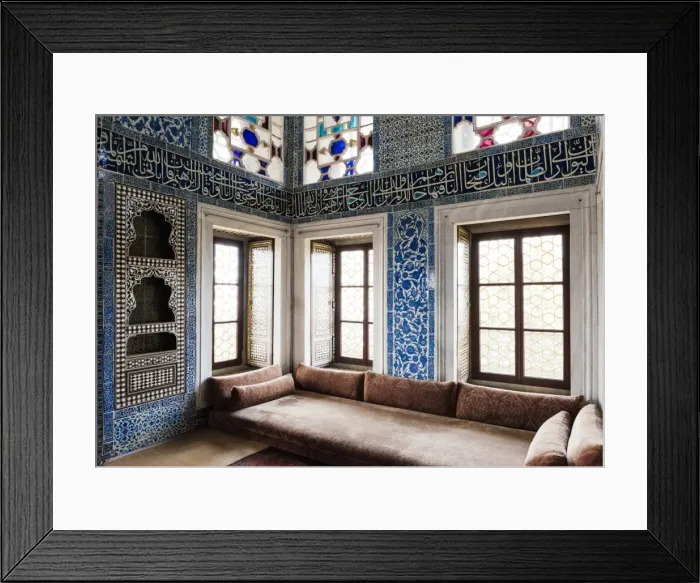 Framed Print : Interior of Baghdad Kiosk, Topkapi Palace, UNESCO World Heritage Site, Sultanahmet