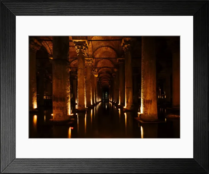 Framed Print : Interior of Basilica Cistern, Sultanahmet, Istanbul, Turkey, Europe Framed Print : Interior of Basilica Cistern, Sultanahmet, Istanbul, Turkey, Europe