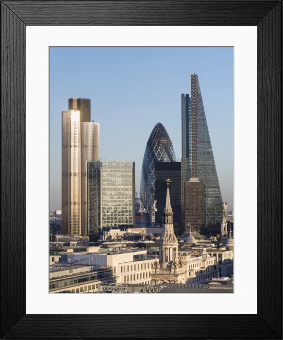 Framed Print : City skyline from St. Pauls, London, England, United Kingdom, Europe Framed Print : City skyline from St. Pauls, London, England, United Kingdom, Europe