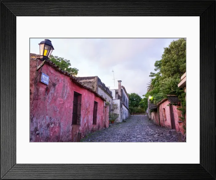 Framed Print : Typical street in Colonia, UNESCO World Heritage Site, Uruguay, South America Framed Print : Typical street in Colonia, UNESCO World Heritage Site, Uruguay, South America