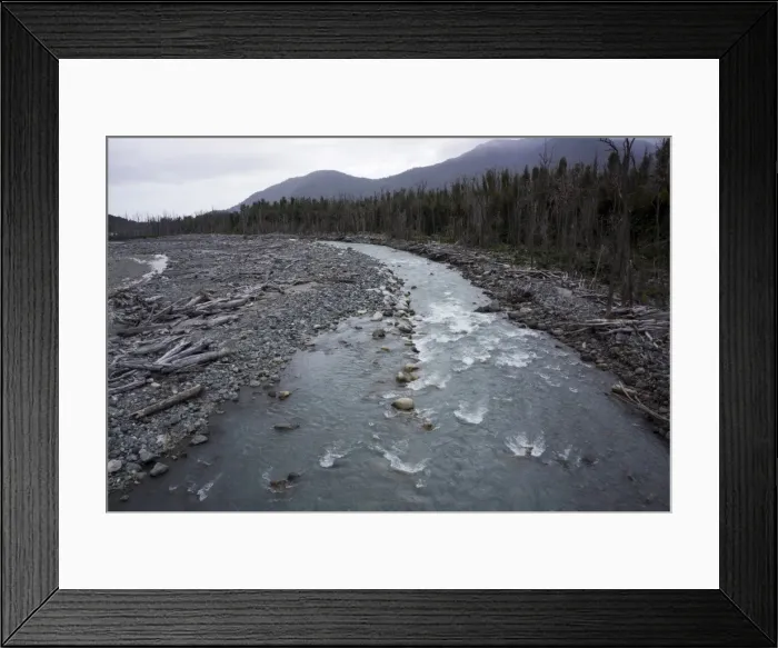 Framed Print : River in the Andes, destruction caused by earthquake, Patagonia, Chile, South America Framed Print : River in the Andes, destruction caused by earthquake, Patagonia, Chile, South America