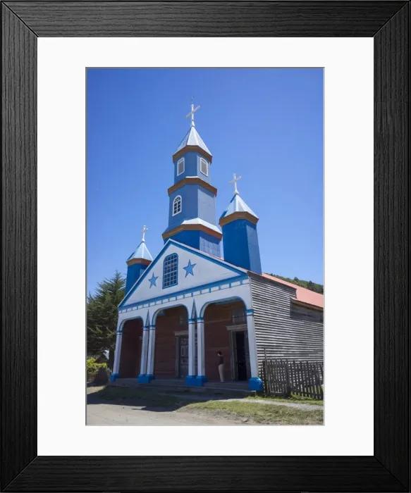 Framed Print : Iglesia de Nuestra Signora del Patrocinio de Tenaun, the most famous of the wooden churches Framed Print : Iglesia de Nuestra Signora del Patrocinio de Tenaun, the most famous of the wooden churches