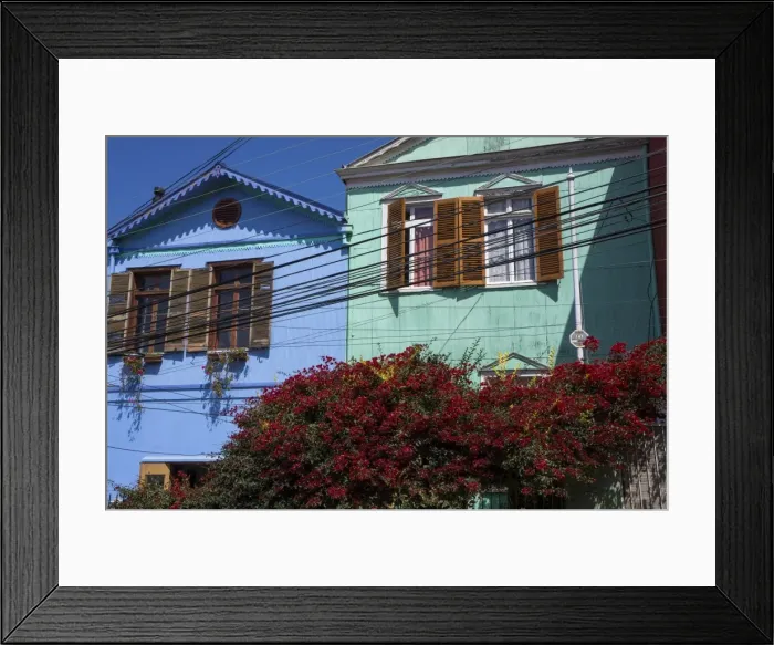 Framed Print : Colourful houses, Valparaiso, UNESCO World Heritage Site, Chile, South America Framed Print : Colourful houses, Valparaiso, UNESCO World Heritage Site, Chile, South America