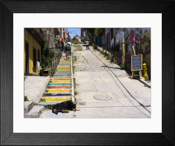 Framed Print : Steps, Valparaiso, UNESCO World Heritage Site, Chile, South America Framed Print : Steps, Valparaiso, UNESCO World Heritage Site, Chile, South America