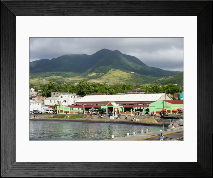 Framed Print : Basseterre, St. Kitts, St. Kitts and Nevis, Leeward Islands, West Indies, Caribbean Framed Print : Basseterre, St. Kitts, St. Kitts and Nevis, Leeward Islands, West Indies, Caribbean