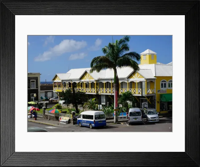 Framed Print : Basseterre, St. Kitts, St. Kitts and Nevis, Leeward Islands, West Indies, Caribbean Framed Print : Basseterre, St. Kitts, St. Kitts and Nevis, Leeward Islands, West Indies, Caribbean