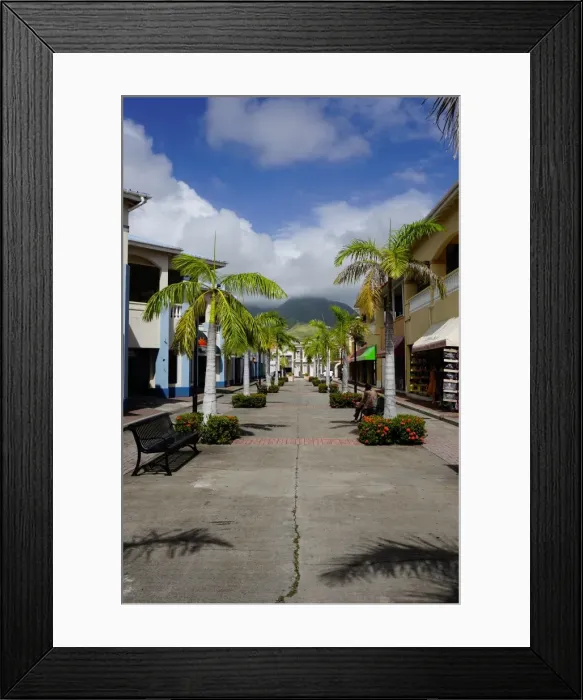 Framed Print : Shopping area for cruise ships, Basseterre, St. Kitts, St. Kitts and Nevis, Leeward Islands Framed Print : Shopping area for cruise ships, Basseterre, St. Kitts, St. Kitts and Nevis, Leeward Islands