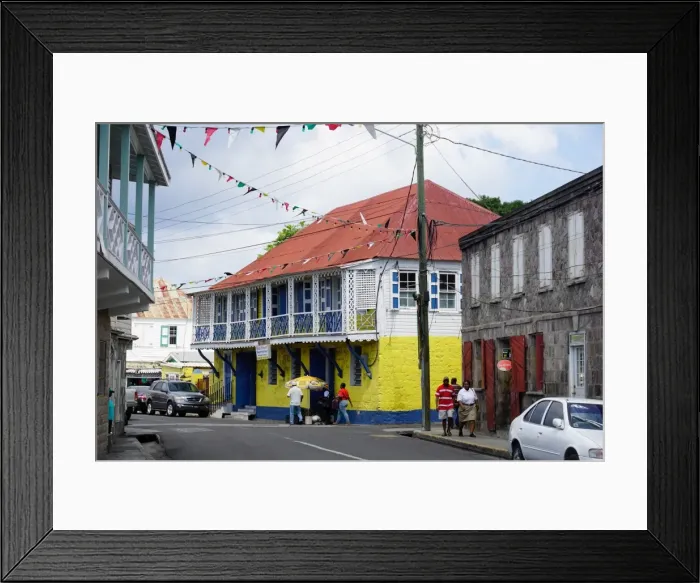 Framed Print : Charlestown, Nevis, St. Kitts and Nevis, Leeward Islands, West Indies, Caribbean Framed Print : Charlestown, Nevis, St. Kitts and Nevis, Leeward Islands, West Indies, Caribbean