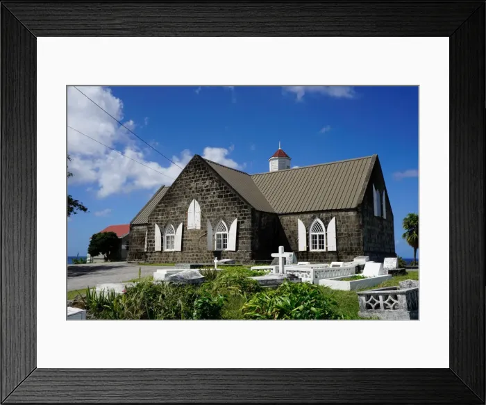 Framed Print : St. Thomas Anglican Church built in 1643, Nevis, St. Kitts and Nevis, Leeward Islands Framed Print : St. Thomas Anglican Church built in 1643, Nevis, St. Kitts and Nevis, Leeward Islands